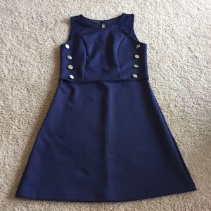 Navy blue, sheet back dress by Venus. Size 4